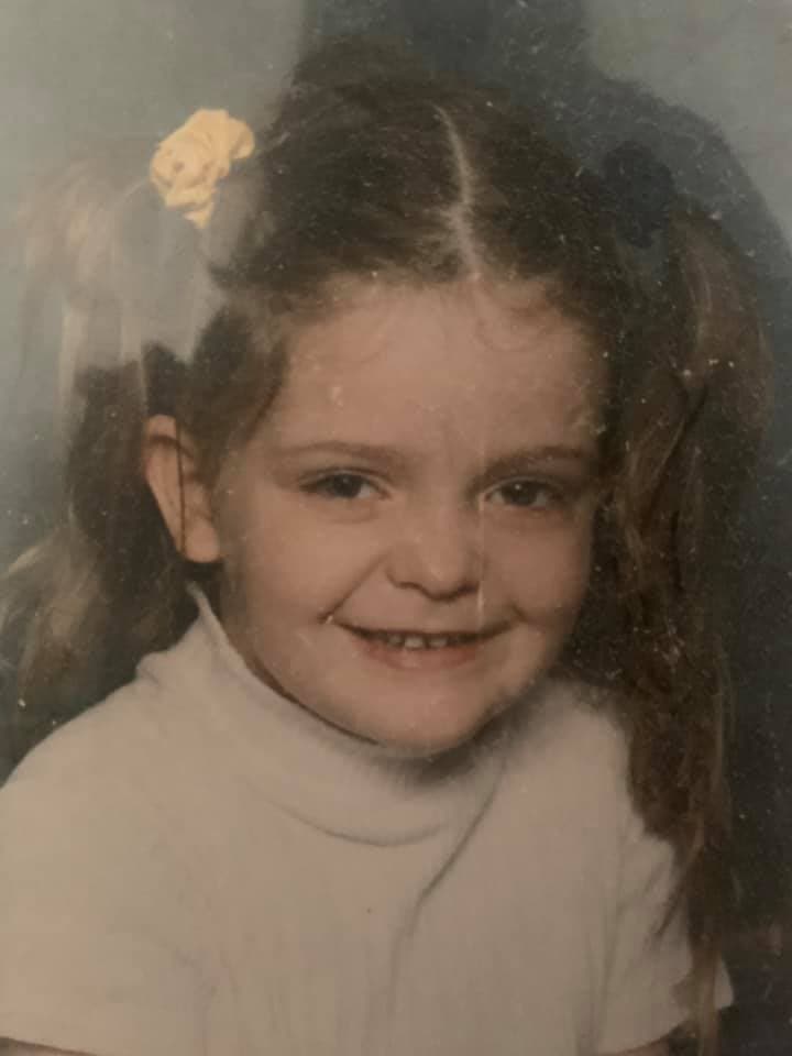 Young Lucy learning to code in the 1990s