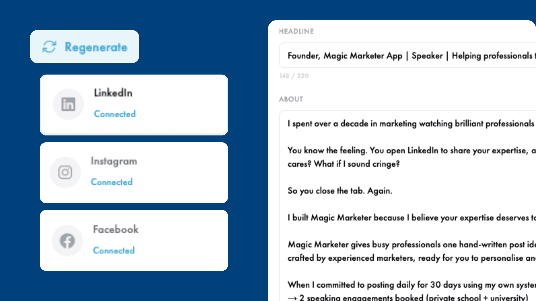 New Feature: AI-Generated Social Profiles For Every Channel You Use